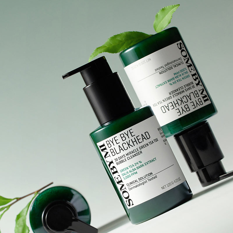 SOME BY MI BYE BYE BLACKHEAD 30 days miracle green tea tox bubble cleanser 4.23 oz.
