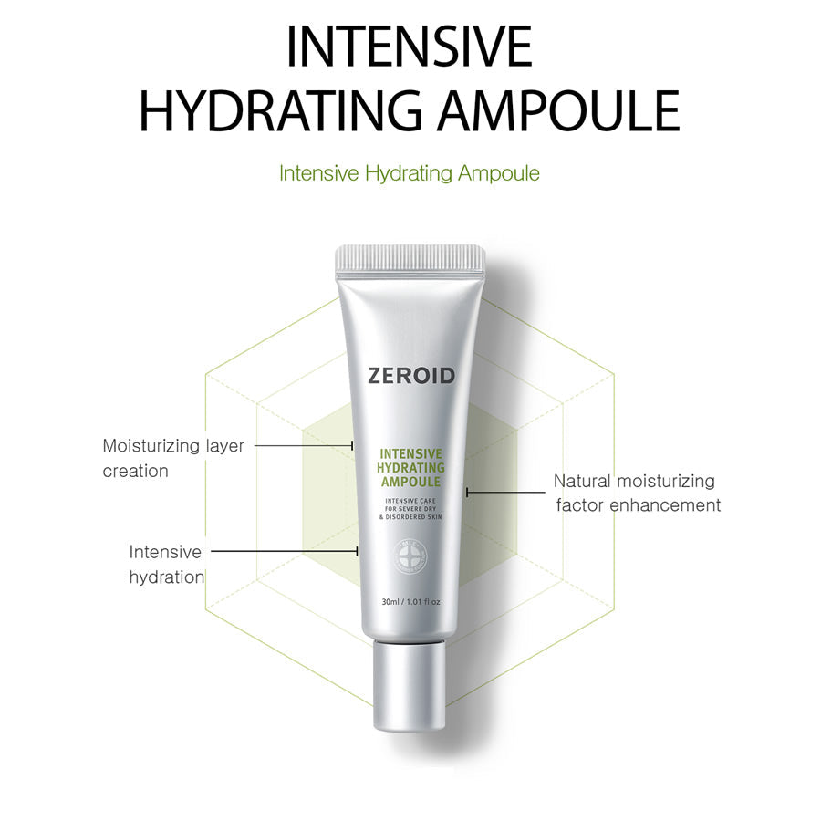 ZEROID INTENSIVE HYDRATING AMPOULE for severe dry & disordered skin 30ml