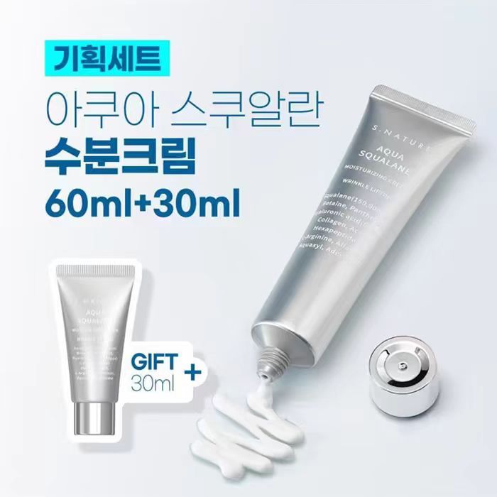 S.NATURE Aqua SQUALANE  MOISTURIZING CREAM WRINKLE LIFTING 60mL Special Set (Special Gift: 30mL)