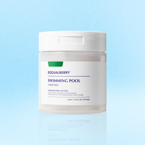 EQQUALBERRY Swimming pool toner pads moisture pore-fecting 220ml 70 pads
