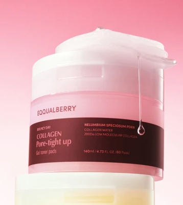EQQUALBERRY COLLAGEN PORE-TIGHT UP GEL TONER  PADS