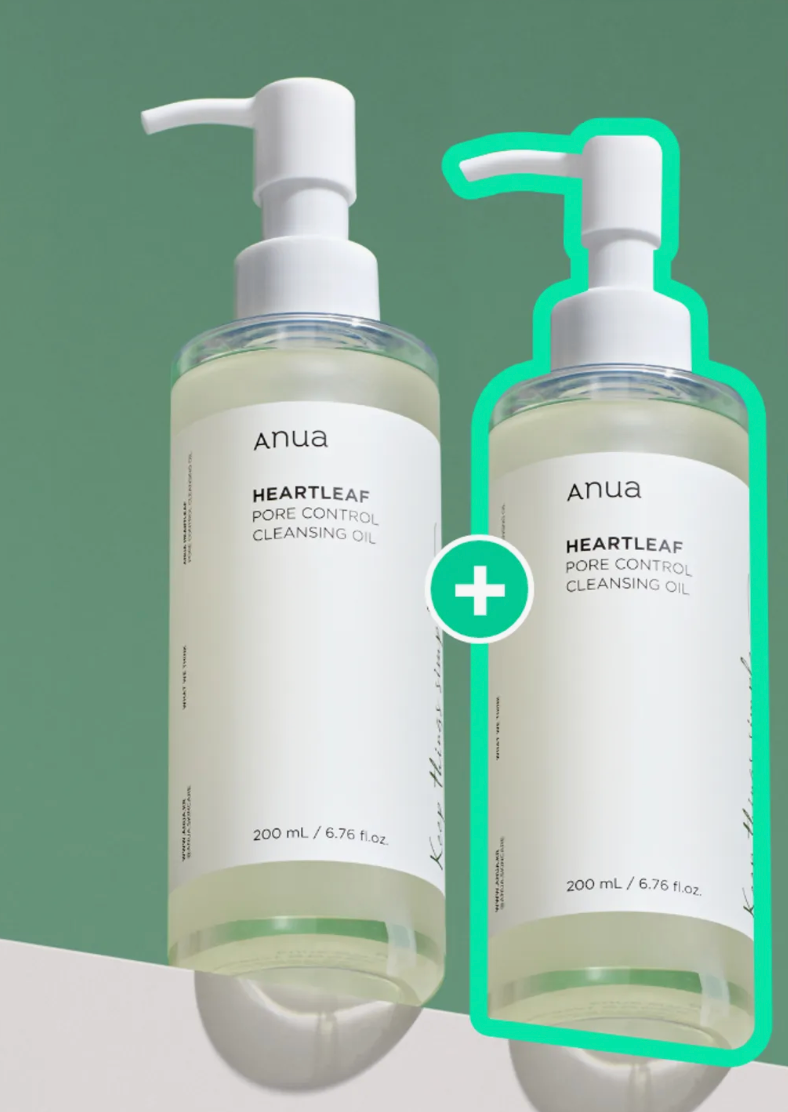 Anua Heartleaf Pore Control Cleansing Oil 200mL Double Set