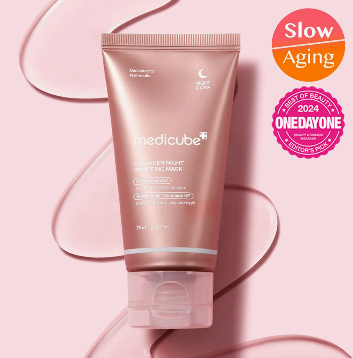 medicube Collagen Night Wrapping Mask 75ml Set (+Jelly Brush)