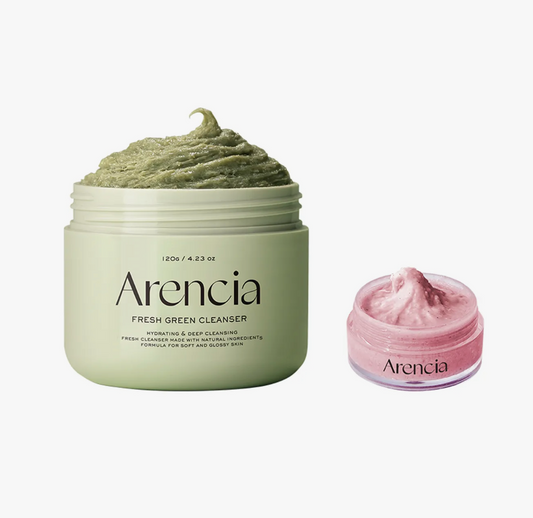 Arencia Fresh Green Rice Mochi Cleanser 120g Set (+Rosehip Cleanser 15g)