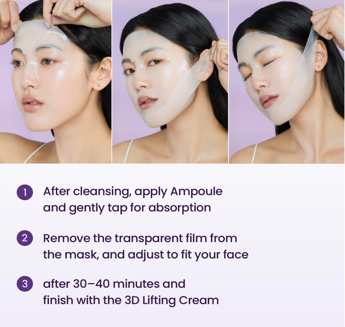 Probioderm™ 3D Lifting Full Face Tension Gel Mask Firming & Tightening for Lifted, Sculpted Skin | 20-Peptide Complex & PDRN for Face Contouring & Jawline Definition