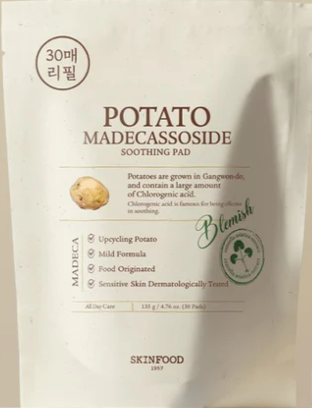 SKINFOOD Potato Madecassoside Soothing Pad 45g