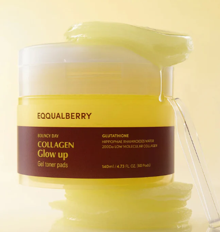 EQQUALBERRY COLLAGEN GLOW UP GEL TONER PADS